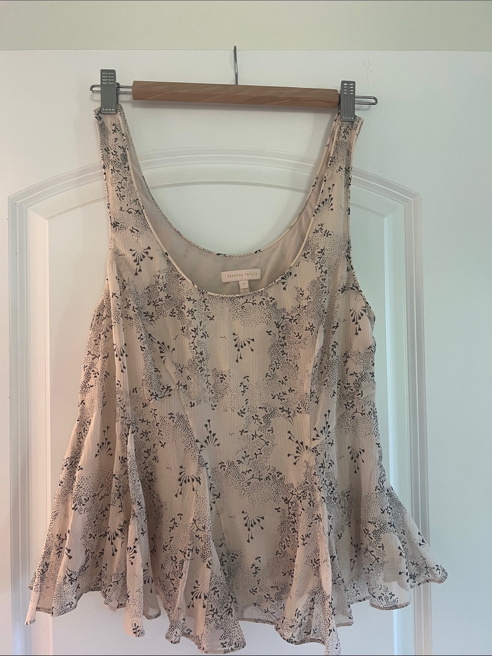 Rebecca Taylor Tank with Floral design & trim